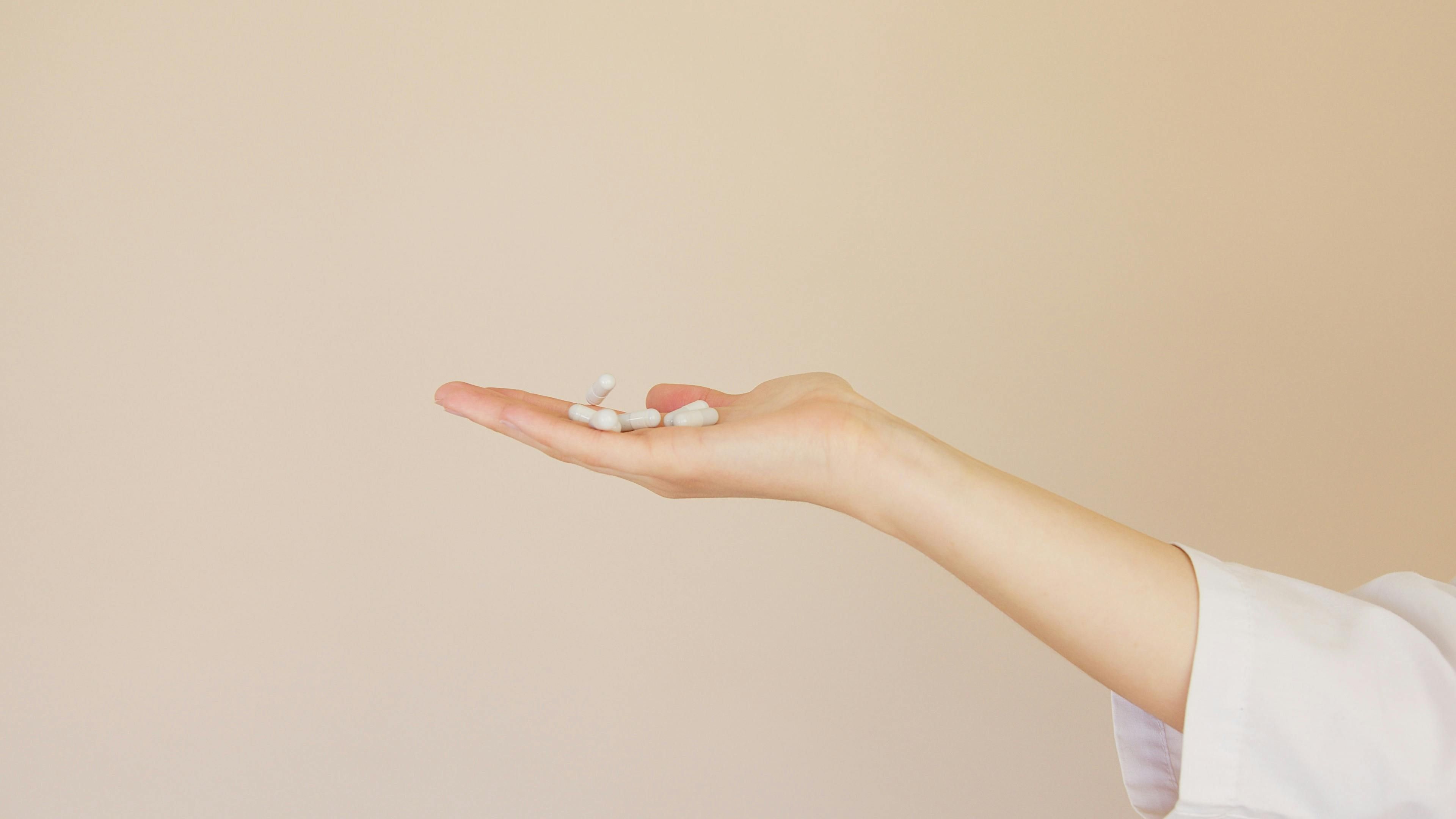 Close-up of fiber supplement pills, a convenient solution for meeting women's daily fiber requirements
