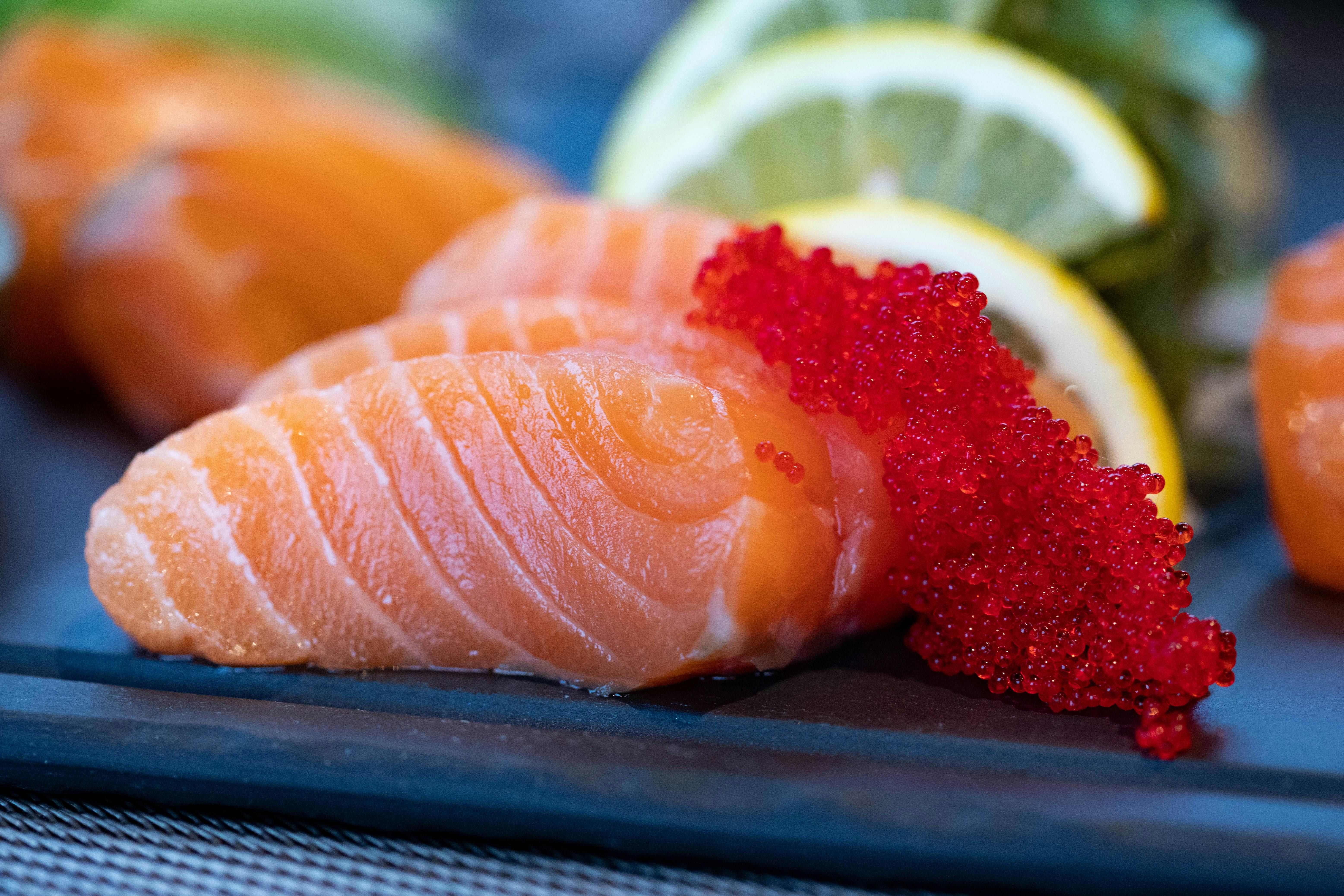 A perfectly cooked salmon fillet, rich in omega-3 fatty acids, served with a side of vegetables.