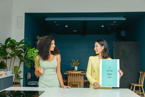 Two young women are doing the Warrior Diet together